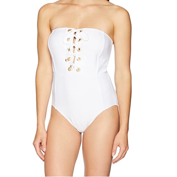 COASTAL BLUE NAUTICAL LACE UP SWIMSUIT 🌸🌊 - Picture 2 of 3